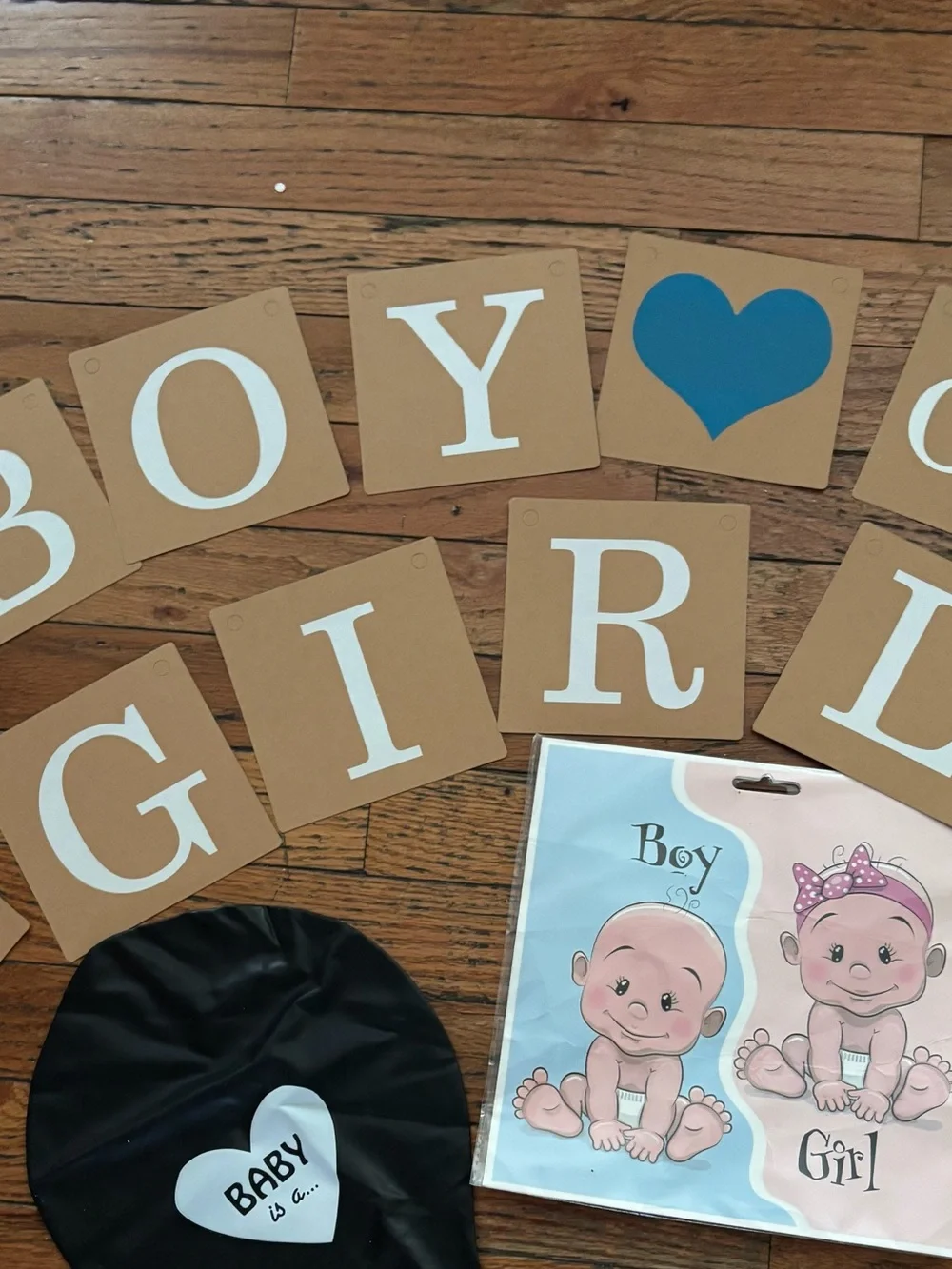 Gender Reveal Balloon & Banner Set